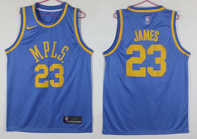 Men Los Angeles Lakers #23 James Blue Nike Game NBA Jerseys->los angeles lakers->NBA Jersey